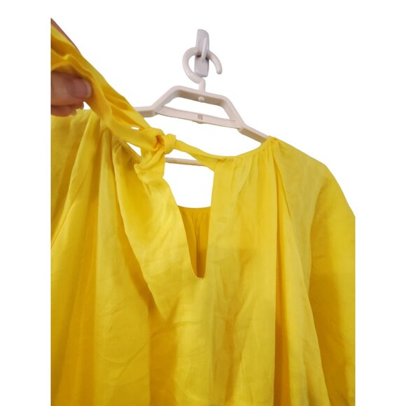 Draper James RSVP dress womens 2X bright yellow linen tencel blend smock… - Picture 2 of 6